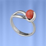 Bijouterie ring with coral