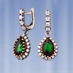 Серьги с цирконием