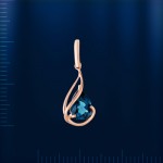 Кулон с топазом Лондон. Красное золото