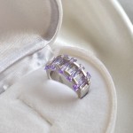 Silver ring with zirconia "Lilac"