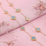 Zlatý řetízek žluté zlato tyrkysové