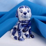 Cachorro de porcelana Gzhel