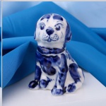 Porcelánový pes Gzhel