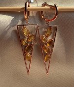 Gold-plated silver earrings "Exclusive"
