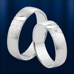 Poročni prstan. Belo zlato
