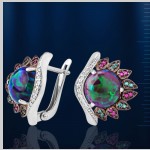 Cercei cu opal & fianite