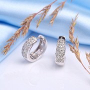 Золотые серьги-кольца "бриллианты"