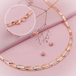 Goldcollier Aus Rotgold/Weissgold 585 °
