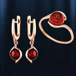 Золотой комплект с янтарем Русское золото