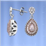 Boucles d'oreilles en argent. Fianites