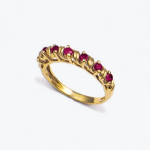 Goldener Ring mit Rubinen
