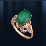 Ruské zlaté šperky chrysoprase