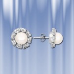 Øreringe lavet af 925 sølv med perler