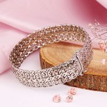 Bransoletka z białego złota próby 585