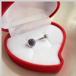 Piercing nombril en argent sterling