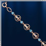 Pulseira em ouro rosa. topázio