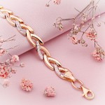 Bracelet en or rouge / or blanc 585 °