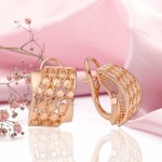 Naušnice crveno zlato 585