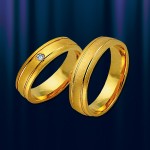 Yellow gold ring 585. Wedding ring