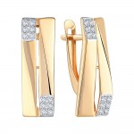 Uhani iz rdečega zlata 585 cirkonij