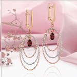 Pendientes de oro “Granate Luxury”
