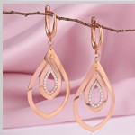 Arracades de plata banyada en or "Lin". Zirconia