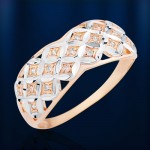 Gold ring. Bicolor