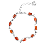 Silver bracelet “Amber Path”