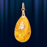 Segno zodiacale "Vergine" oro rosa e ambra