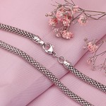 Silver tube chain; -bracelet