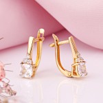 Goldohrringe mit Zirkonia Gelbgold 585