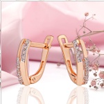 Серьги красное золото 585 цирконий