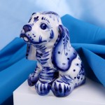 Gzhel porcelain dog "Cocker Spaniel"