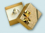 Box für Ringe und Ohrringe, golden