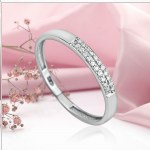 Bague en or blanc et diamants