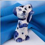 Porcelánový pes Gzhel