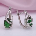 Серьги с кварцем. Серебро 925°