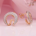 Boucles d'oreilles clous en or 585 zircone