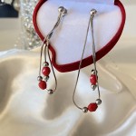 Silver earrings with Aсhat