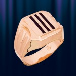 Pánský prsten z ruského červeného zlata