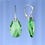 Earrings with Swarovski® crystals. Silver