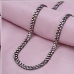 Колье Double Rombo из серебра 925 пробы.