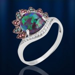 Zilveren ring met opaal
