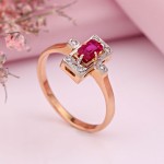 Bague en or avec diamants et rubis Or russe en Allemagne