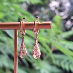 Earrings red gold 585