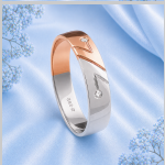 Eheringe mit Diamanten "Eis und Feuer"