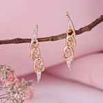 Rose gold cuff earrings "Passion"