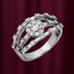 Gianni Lazzaro white gold ring with diamonds