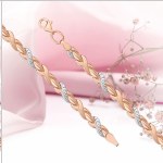 Gold Armband Damen Russisches Gold 585 ° Bicolor