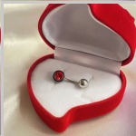 Piercing nombril en argent sterling
